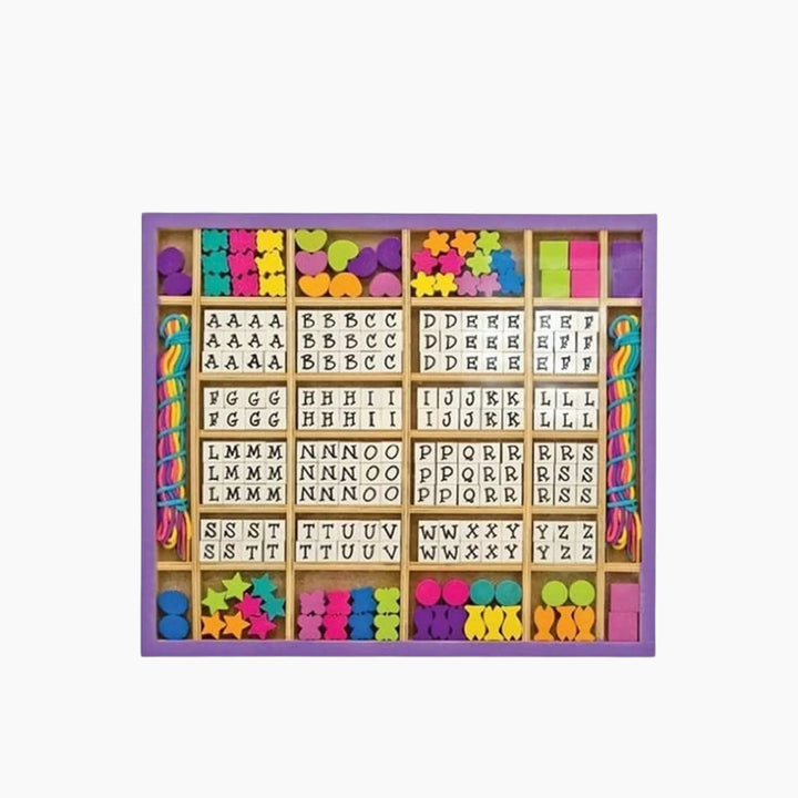 Melissa &amp; Doug Alphabet Beads Wooden Bead Kit - HUNA