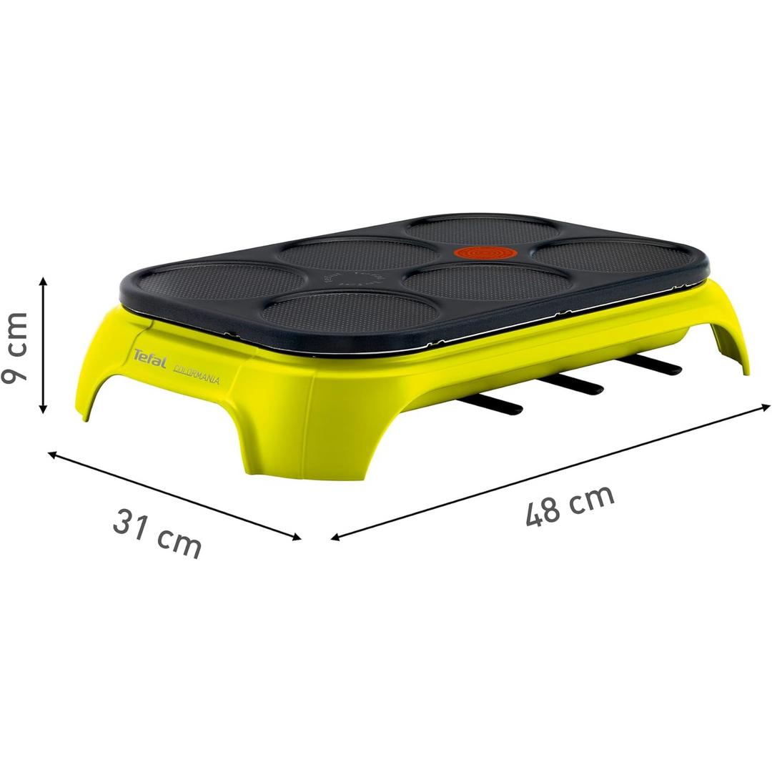 Tefal Crepe Party 6-plate crepe maker with non-stick coating
