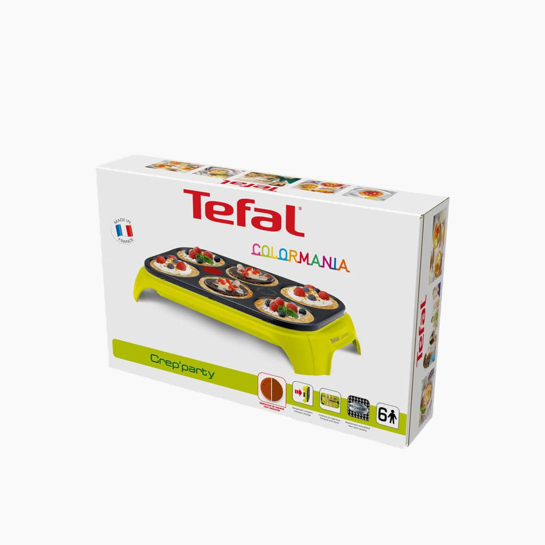 Tefal Crepe Party 6-plate crepe maker with non-stick coating