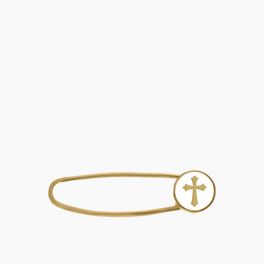 Cross Enamel Faith Pin
