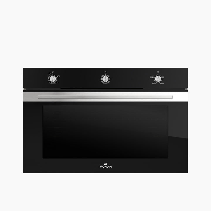 MONDIN Crystal Gas Oven 90cm Black and Silver
