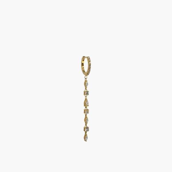 Yellow Gold Drop with White Diamonds