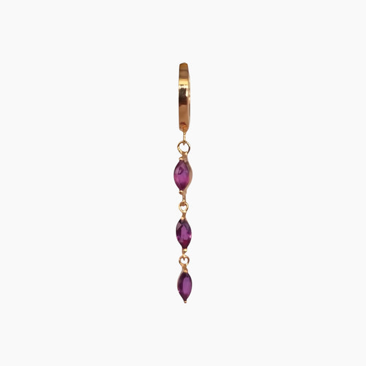 Bella Yellow Gold Drop with Marquise Pink Sapphires