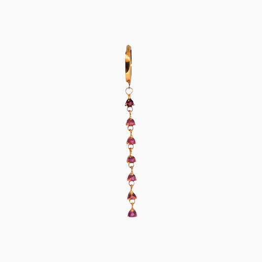 Bella Rose Gold Linear Drop with Pink Sapphires