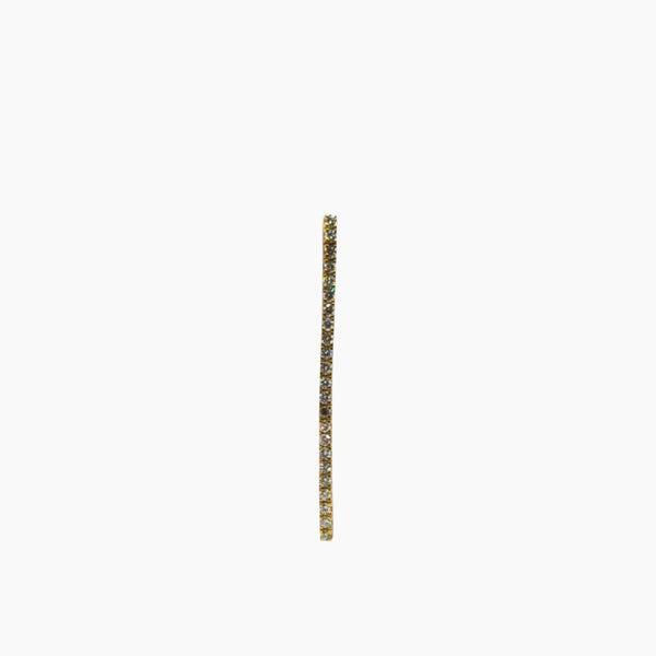 Slim White Gold Earring with White Diamonds