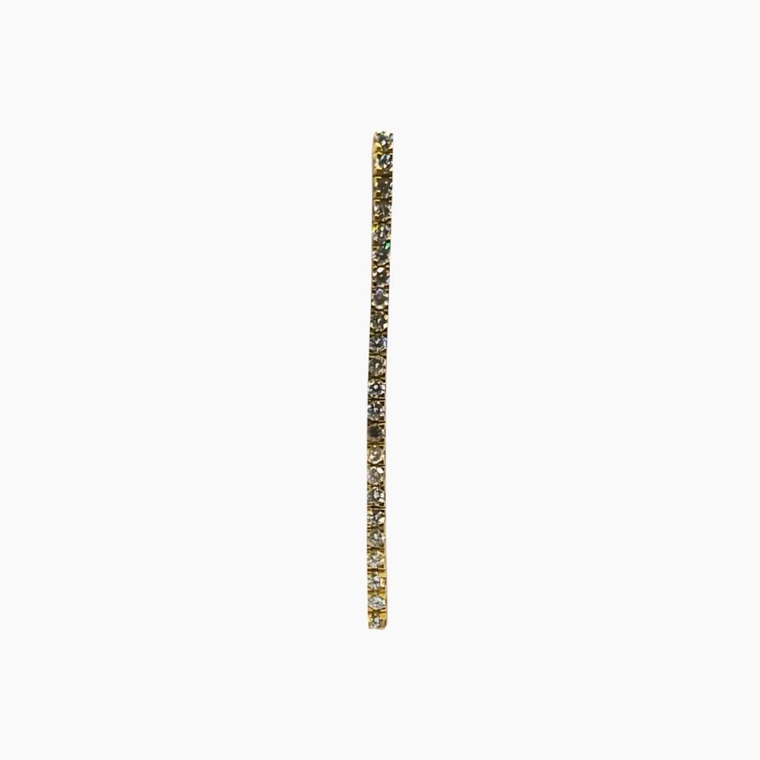 Slim White Gold Earring