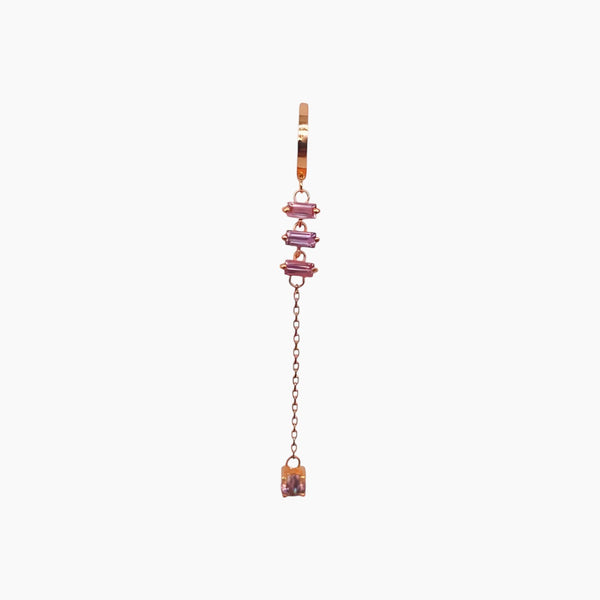 Bella Rose Gold Chain Drop with Pink Sapphires