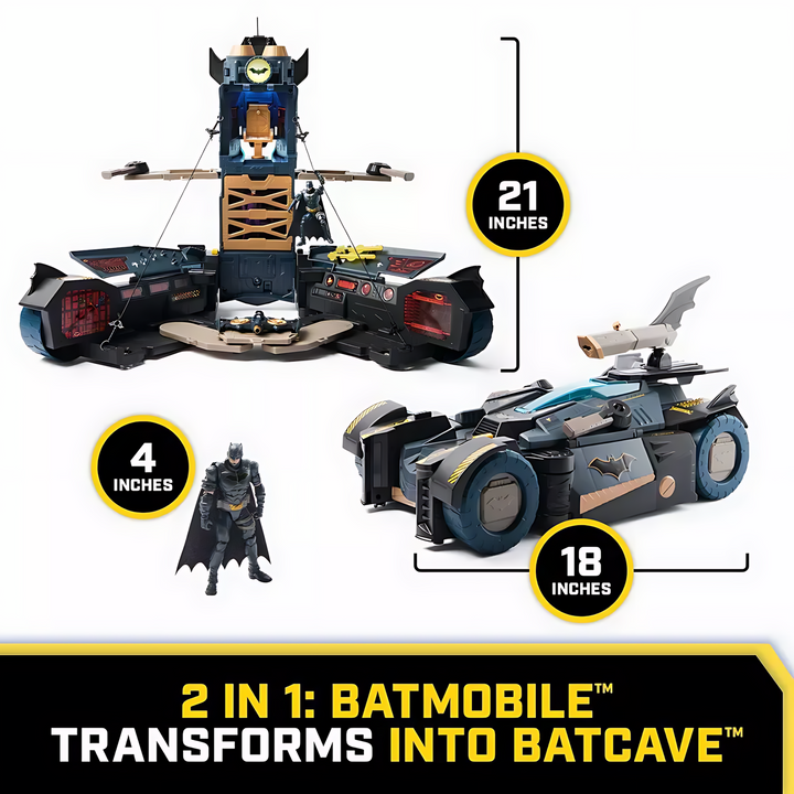 Spin Master Dc Comics Batman Ultimate Transforming Batmobile Playset With Projectiles 47X27X14 Cm