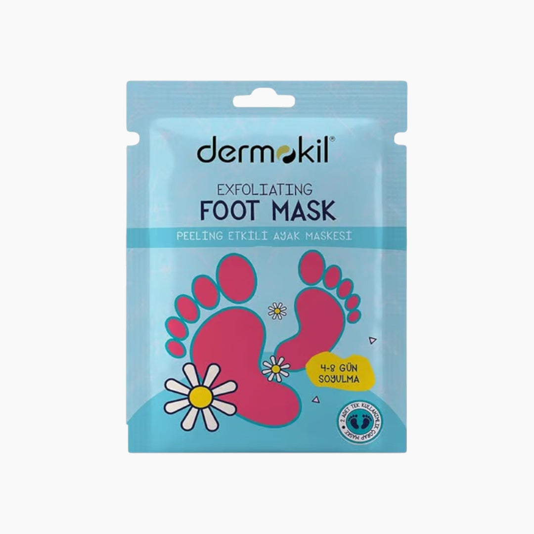 Dermokil exfoliating and moisturizing foot mask, one pair