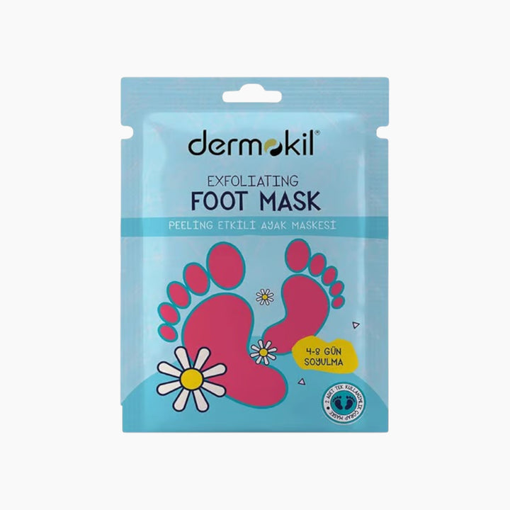 Dermokil exfoliating and moisturizing foot mask, one pair