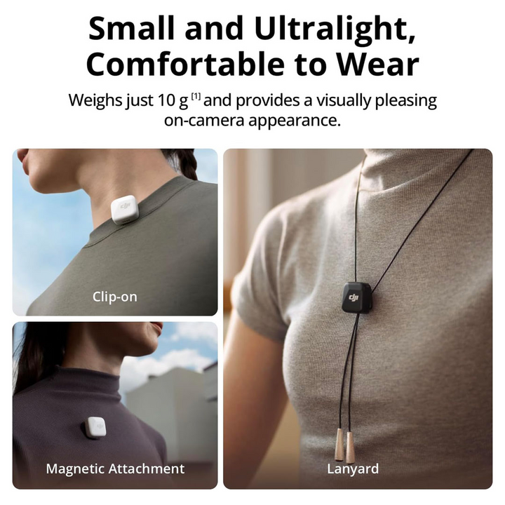 DJI Mic Mini (1 TX + 1 RX) – Wireless Lavalier Microphone.