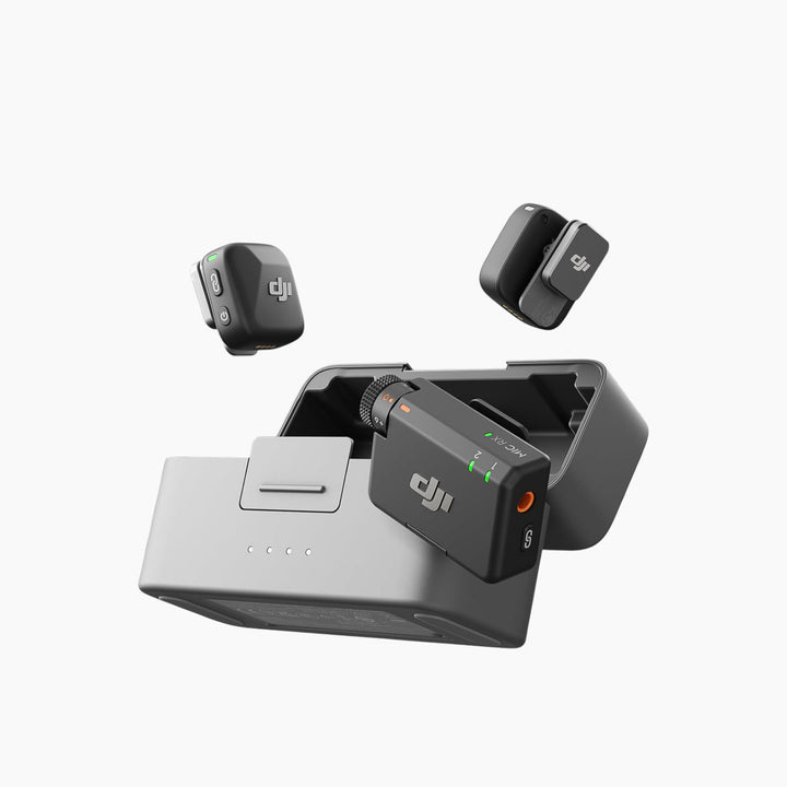 ميكروفون DJI Mic Mini (2 TX + 1 RX + علبة شحن) - ميكروفون لاسلكي صغير الحجم *