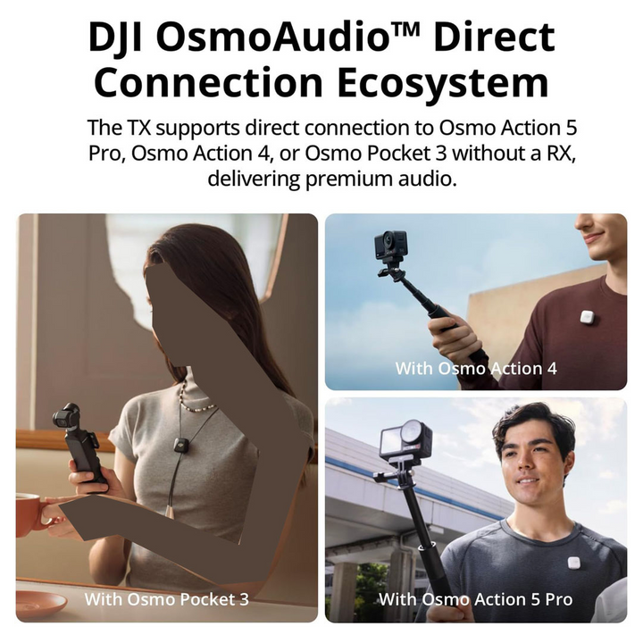 ميكروفون DJI Mic Mini (2 TX + 1 RX + علبة شحن) - ميكروفون لاسلكي صغير الحجم *