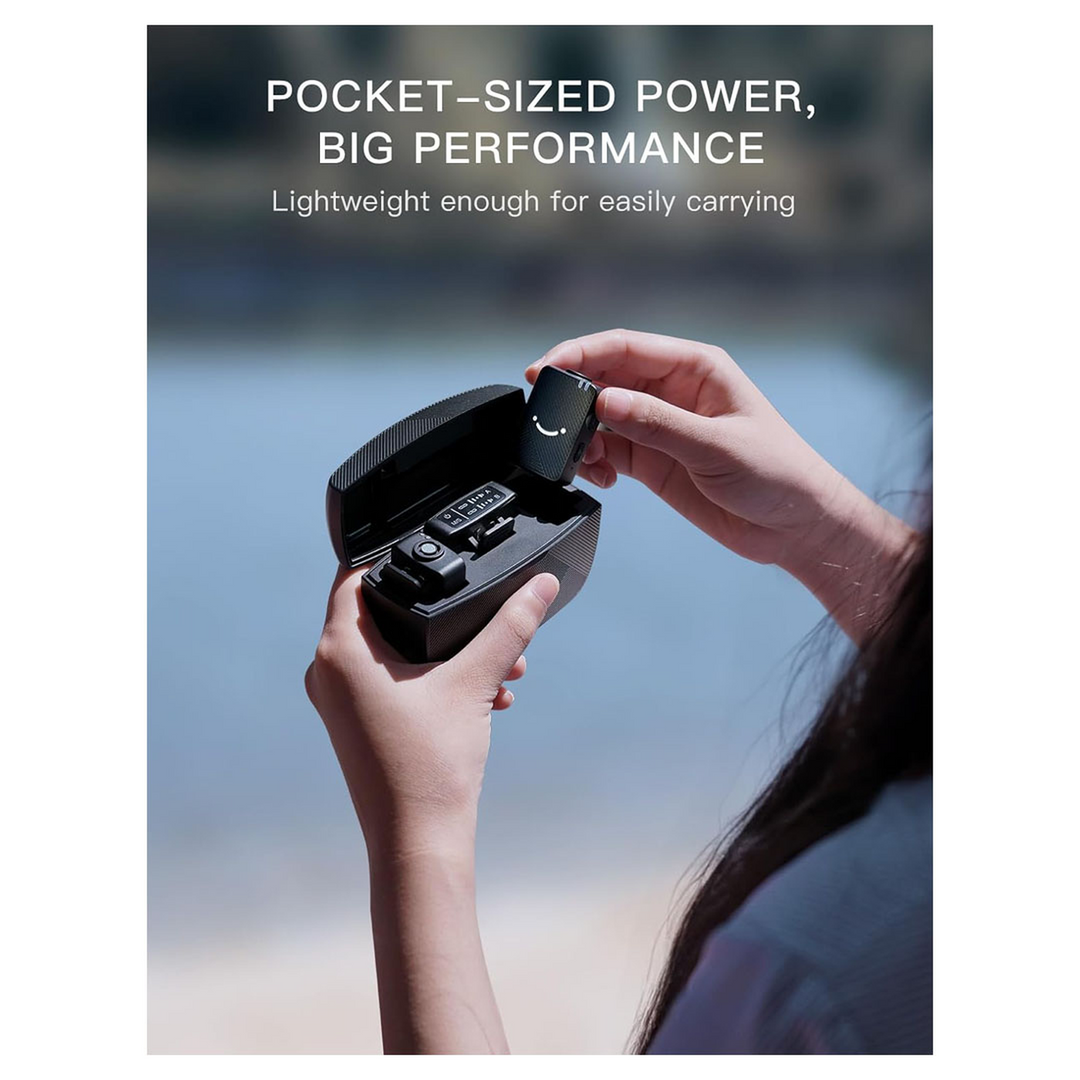 ميكروفون DJI Mic Mini (2 TX + 1 RX + علبة شحن) - ميكروفون لاسلكي صغير الحجم *