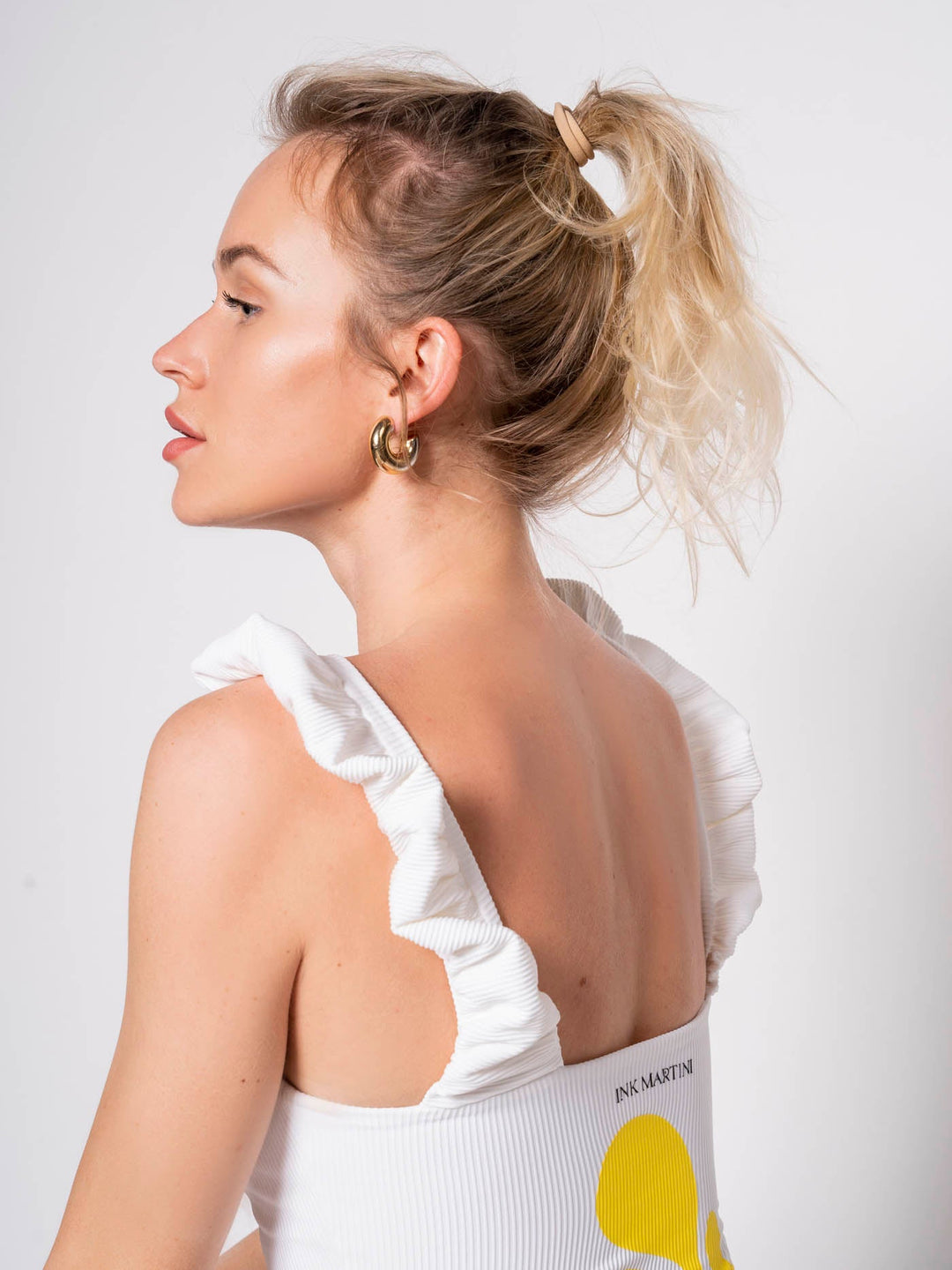 Ink Martini DRIP’D IN WHITE BRA TOP