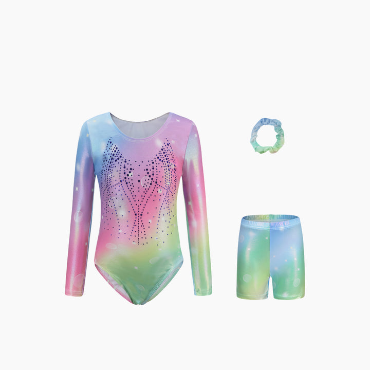 Rainbow Sparkle Gymnastics Leotard Set