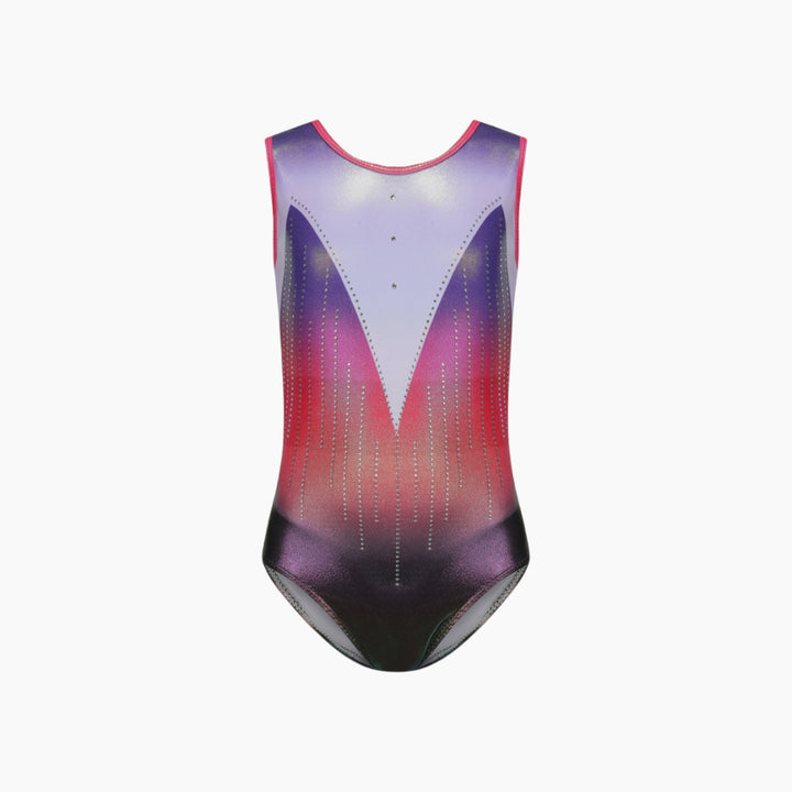 Fuchsia Sleeveless Gymnastics Leotard Set