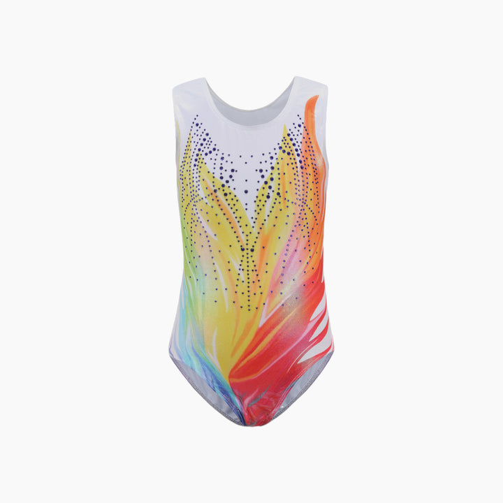 Rainbow Sleeveless Gymnastics Leotard Set