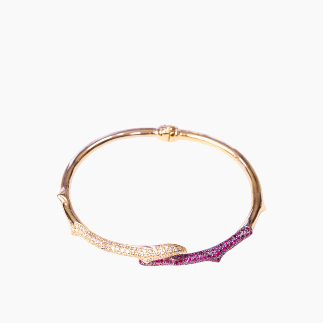 Nadine Shami Crimson Radiance Bangle Bracelet