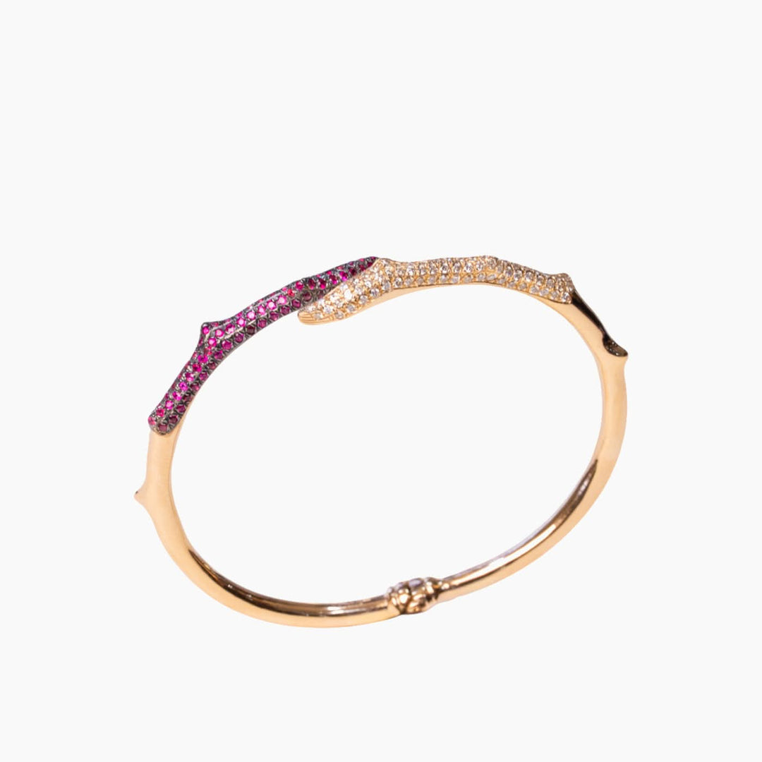 Nadine Shami Crimson Radiance Bangle Bracelet