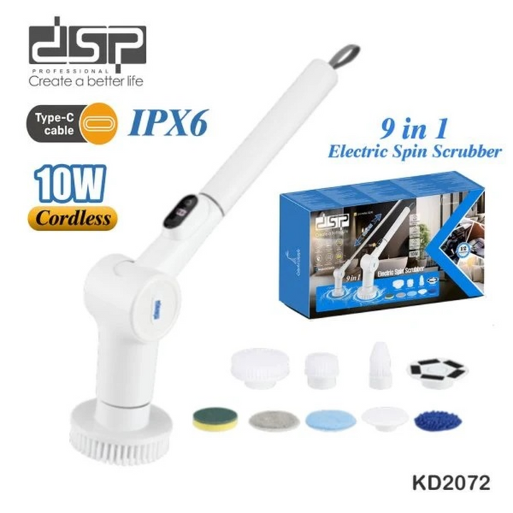 DSP 9-in-1 Cordless Cleaning Brush