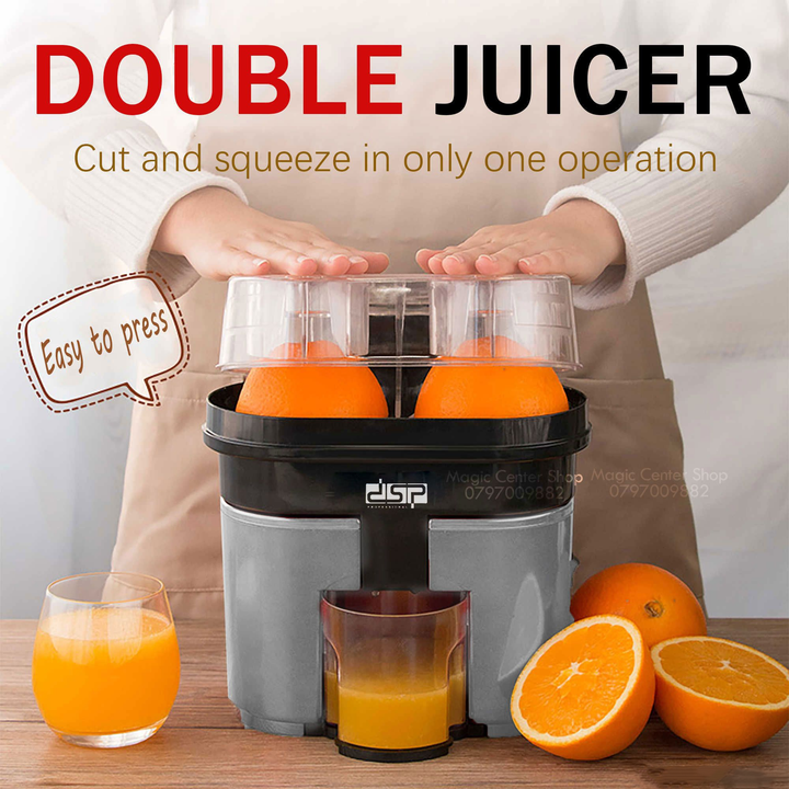 DSP Dual Electric Citrus Juicer 3-in-1 — Cuts &amp; Juices Citrus Fruits