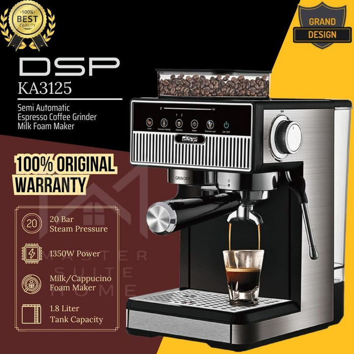 DSP Espresso Machine with Grinder