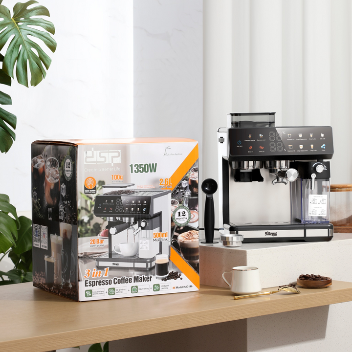DSP Full-Touch Espresso Machine with Grinder