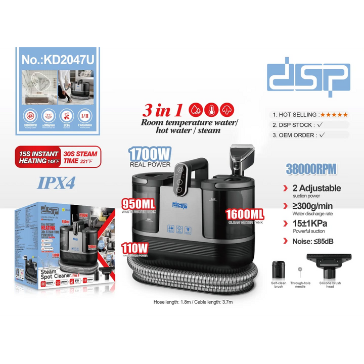 DSP Sofa &amp; Carpet Stain Cleaner with Steam Feature
