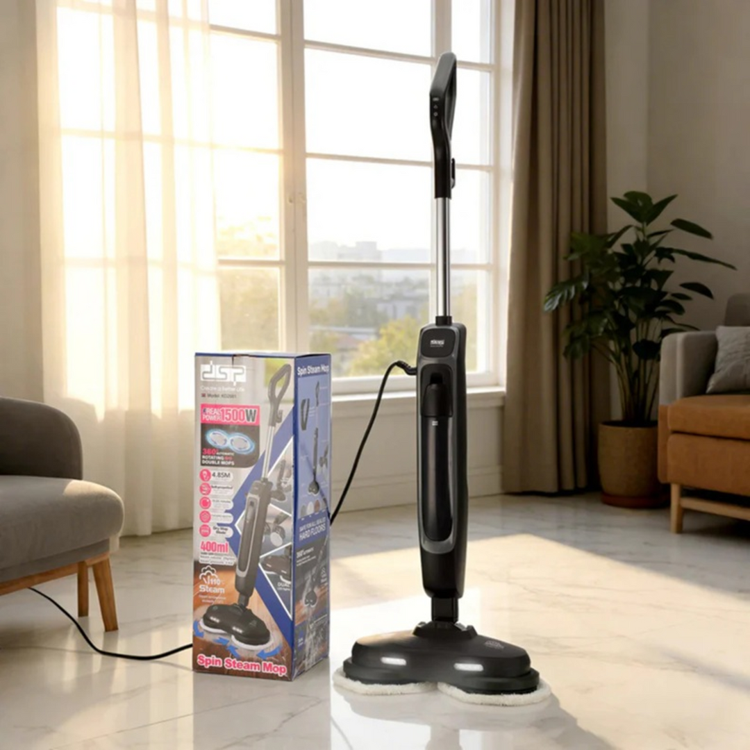 DSP Steam Mop with 360° Dual Rotation System