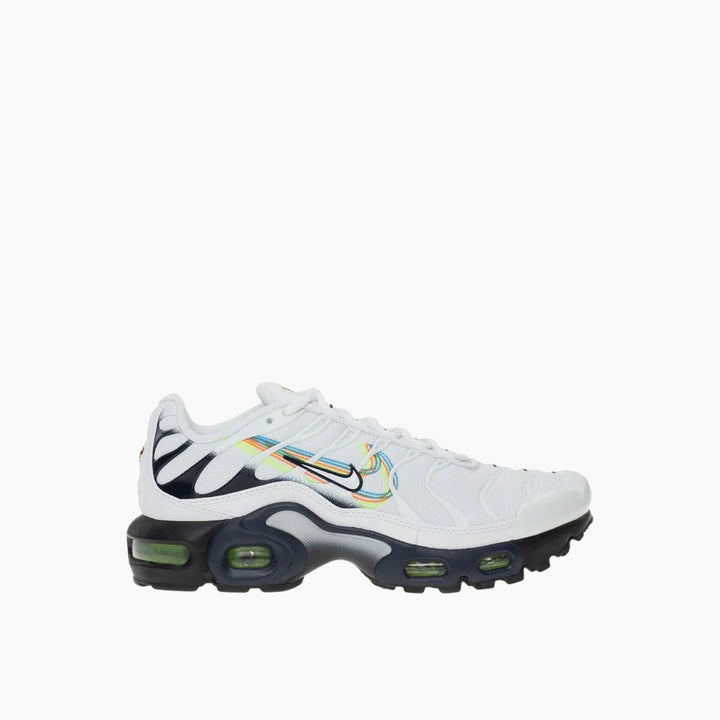 Nike Air Max Plus (GS) Multi-Swoosh White/Volt - HUNA