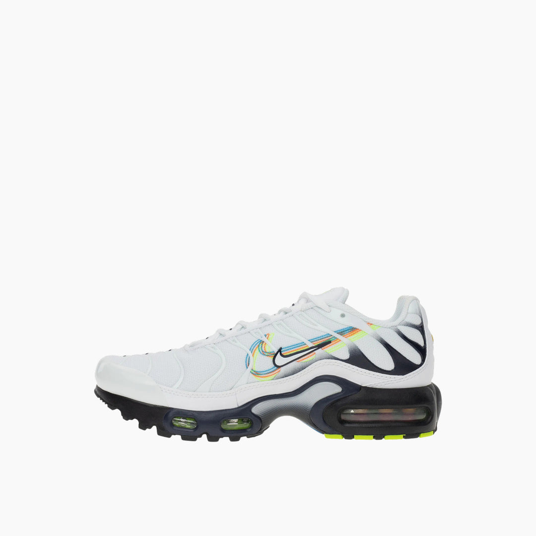 Nike Air Max Plus (GS) Multi-Swoosh White/Volt - HUNA