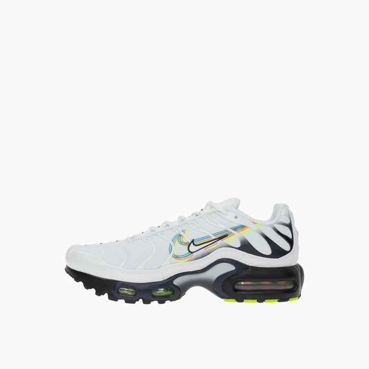 Nike Air Max Plus (GS) Multi-Swoosh White/Volt - HUNA