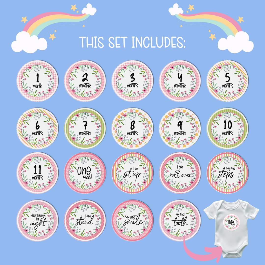 Twinkle &amp; Giraffe Baby Milestone Stickers