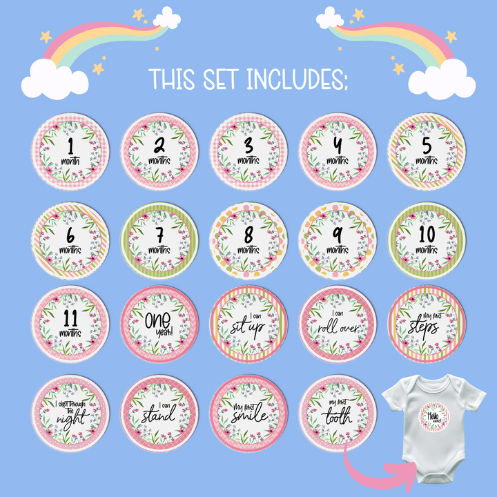 Twinkle &amp; Giraffe Baby Milestone Stickers