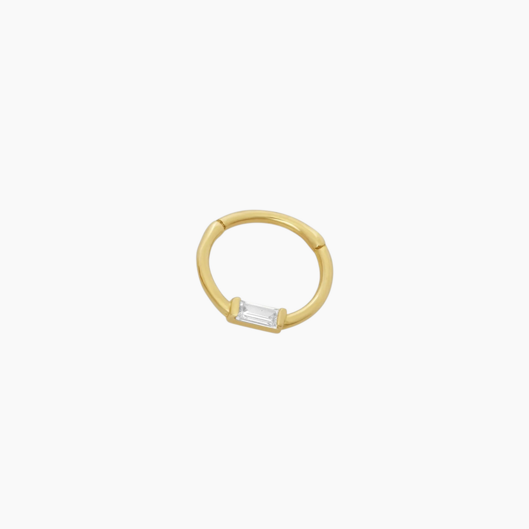 Joy Jewels 18-karat gold Daith hoop with cubic zirconia