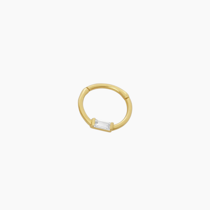 Joy Jewels 18-karat gold Daith hoop with cubic zirconia