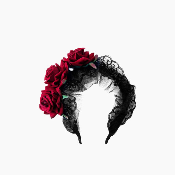 Headband زهرة ميتة بتصميم الدانتيل