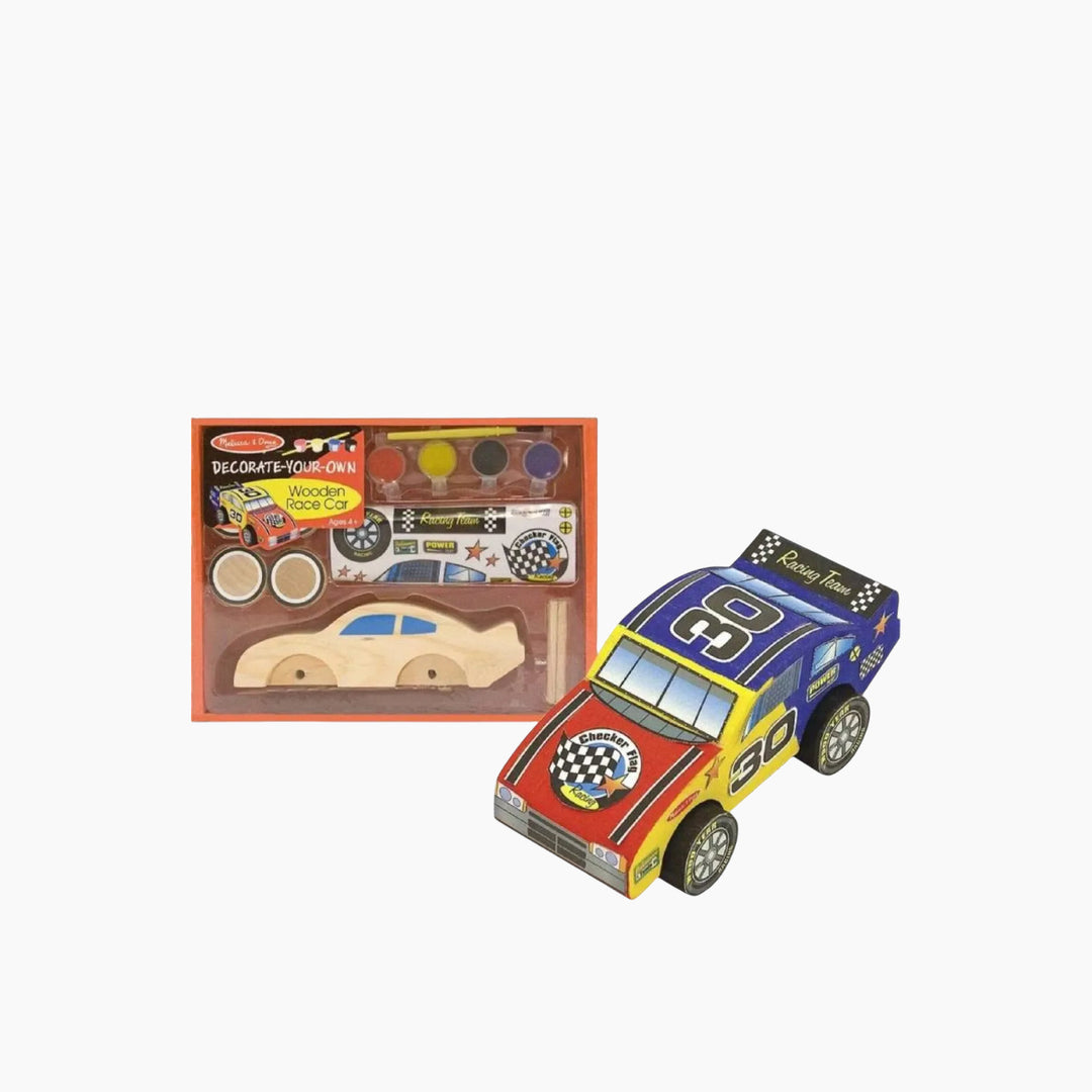 Melissa &amp; Doug Wooden Race Car Craft Kit - HUNA