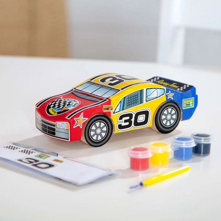 Melissa &amp; Doug Wooden Race Car Craft Kit - HUNA