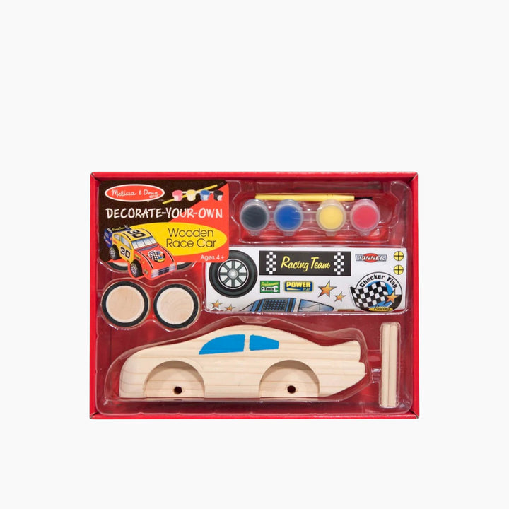 Melissa &amp; Doug Wooden Race Car Craft Kit - HUNA