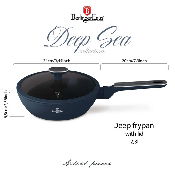Berlinger Haus Deep Frying Pan with Lid, 24 cm