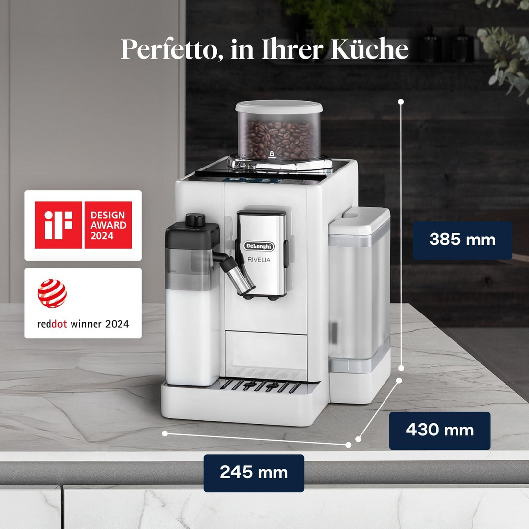 Delonghi Espresso Maker Rivelia Arctic Fully Automatic Coffee Maker