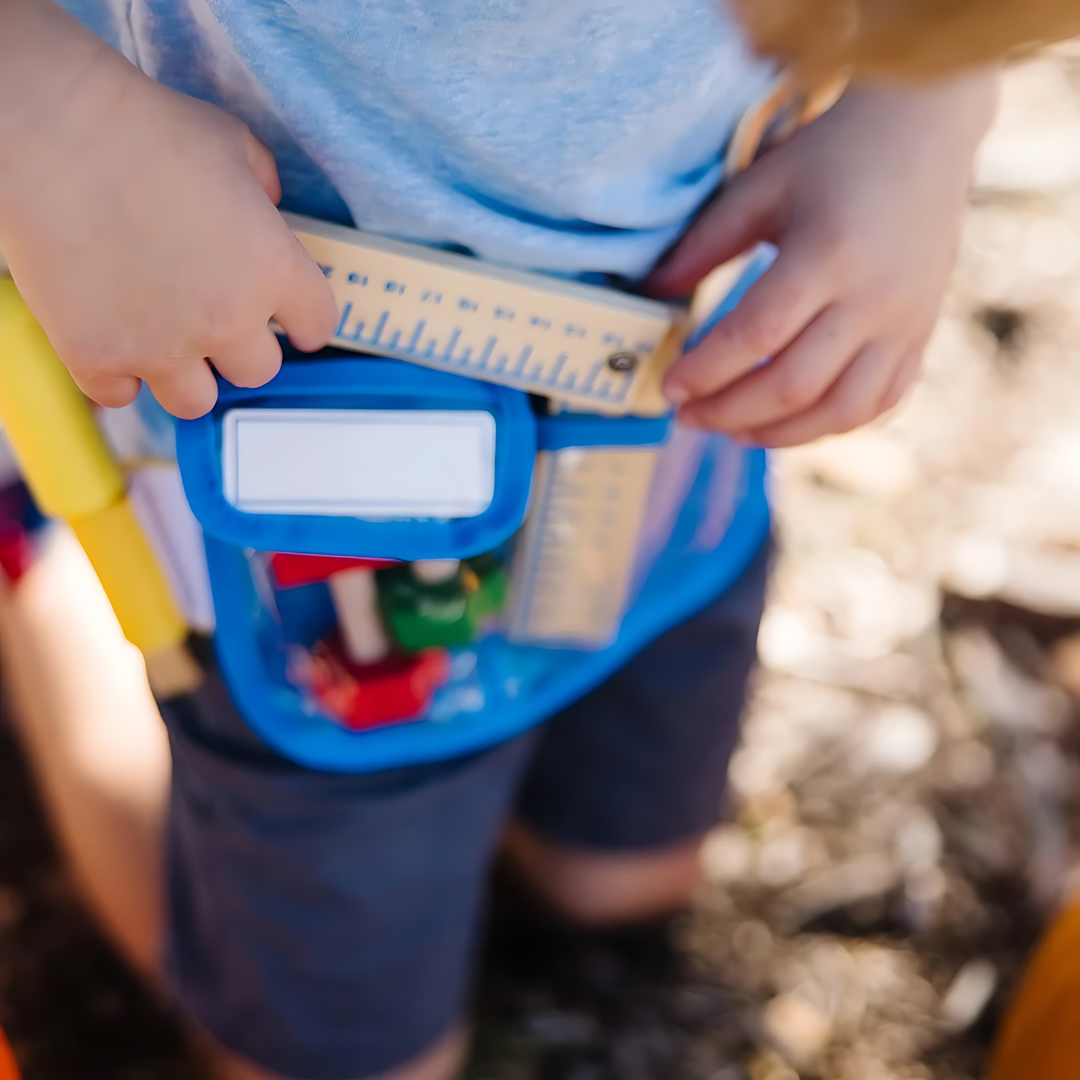 Melissa &amp; Doug Deluxe Wooden Tool Belt Set for pretend play