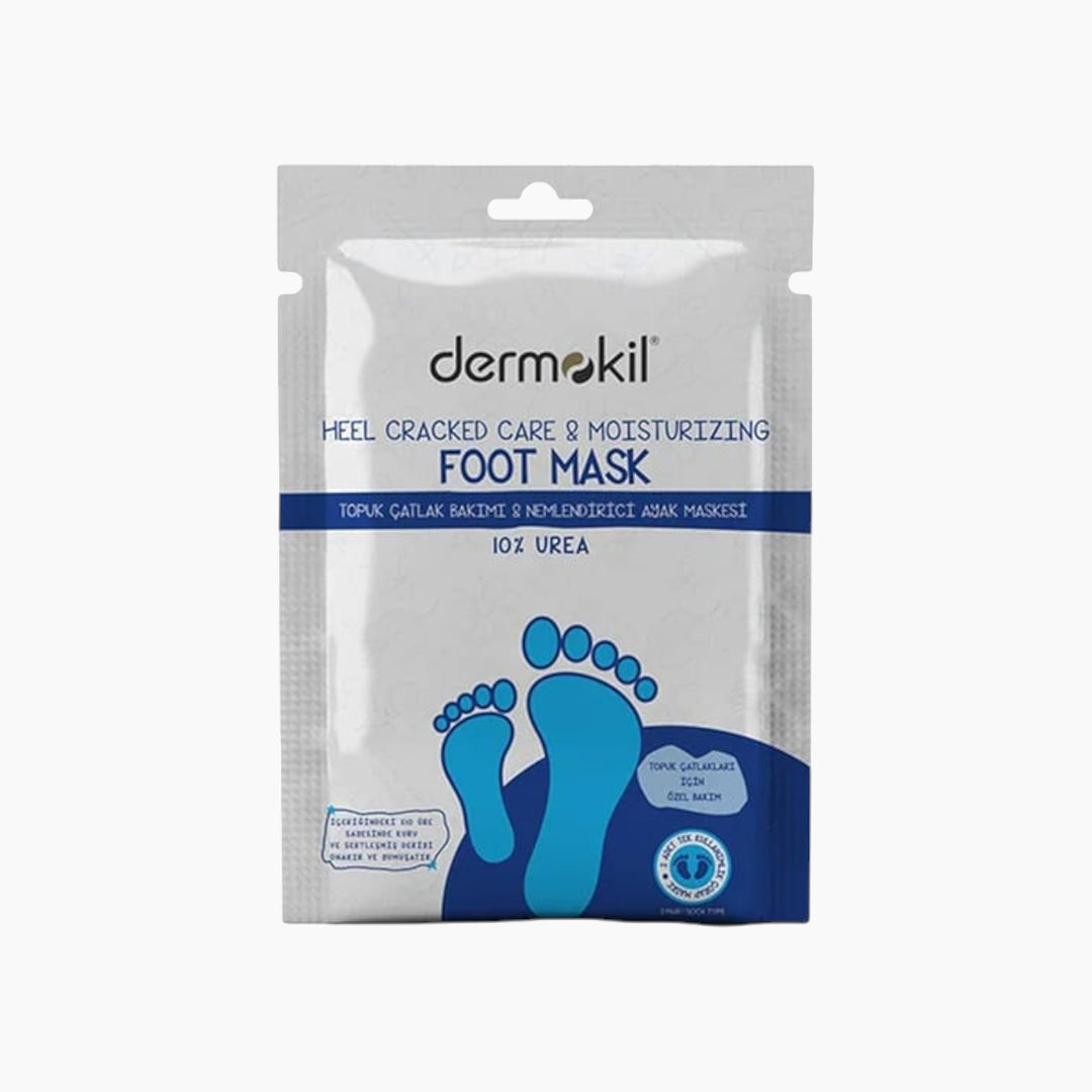 Dermokil 10% Urea foot mask for heel crack care and moisturizing