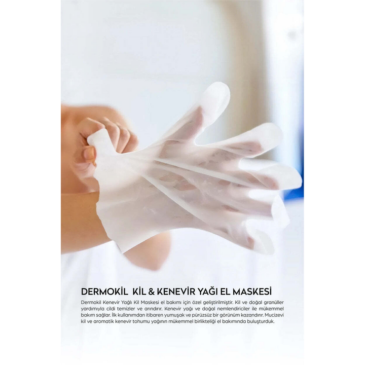 Dermokil 35 ml hand care mask with clay and hemp seed oil