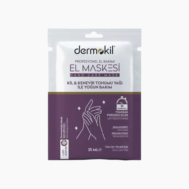 Dermokil 35 ml hand care mask with clay and hemp seed oil