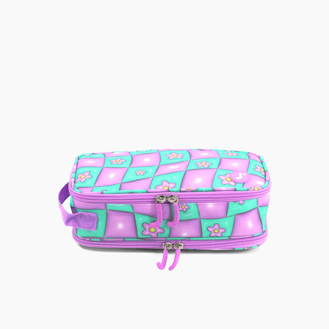 J WORLD Doodle Pencil Case with Handle Strap