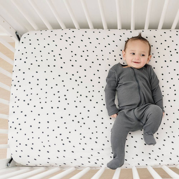 Bebe Au Lait Dottie Oh So Soft Muslin Crib Sheet