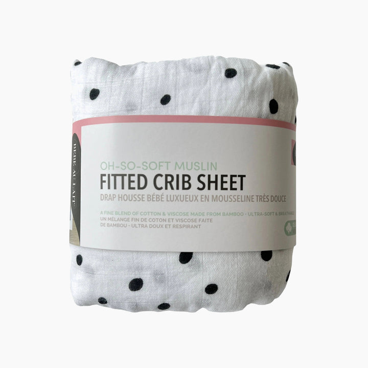 Bebe Au Lait Dottie Oh So Soft Muslin Crib Sheet